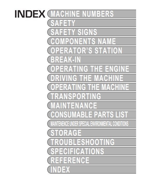 Hitachi ZX27U-2, ZX30U-2, ZX35U-2, ZX40U-2, ZX50U-2 Excavator Operator's Manual 3 Hitachi ZX27U-2, ZX30U-2, ZX35U-2, ZX40U-2, ZX50U-2 Excavator Operator's Manual - Image 3
