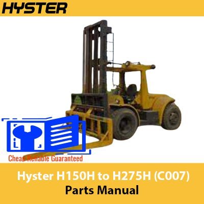 Hyster H150H to H275H (C007) Forklift Parts Manual
