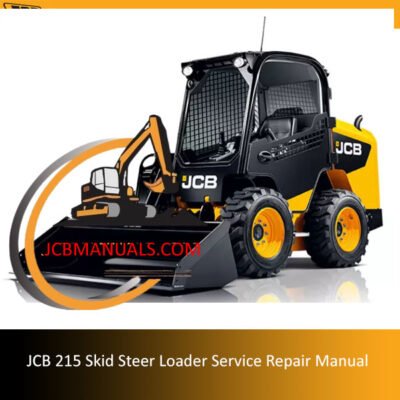 Service repair manual for JCB 215 Skid Steer Loader, detailing maintenance and troubleshooting procedures