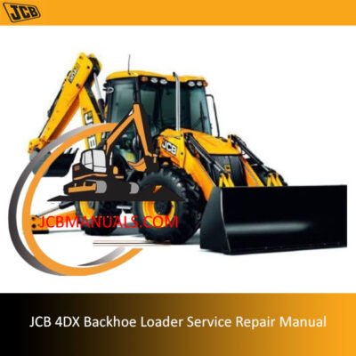 Service repair manual for JCB 4DX Backhoe Loader, detailing maintenance and troubleshooting procedures