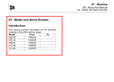 Detailed repair manual for JCB 506-36 Telehandler, focusing on service procedures and maintenance practices