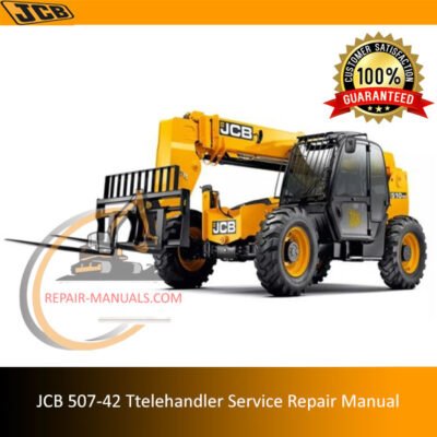 Service repair manual for JCB 507-42 telehandler, detailing maintenance and troubleshooting procedures