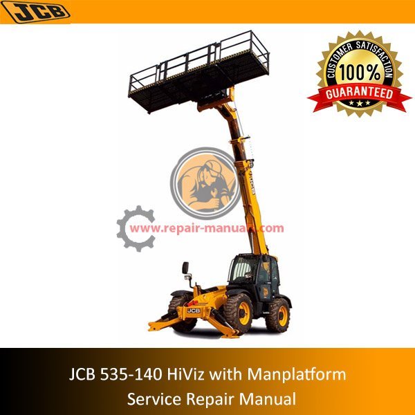 Detailed cover of the JCB 535-140 HiViz with Manplatform Service Repair Manual