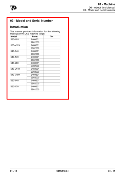JCB 540 v140 Loadall Service Repair Manual - Image 3