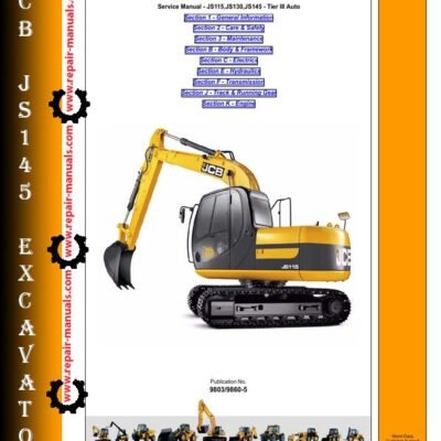 Detailed service and repair manual for the JCB JS145 excavator