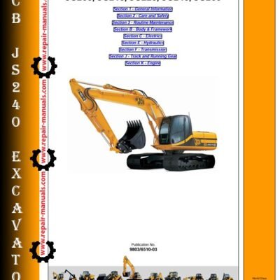 Detailed service and repair manual for the JCB JS240 excavator
