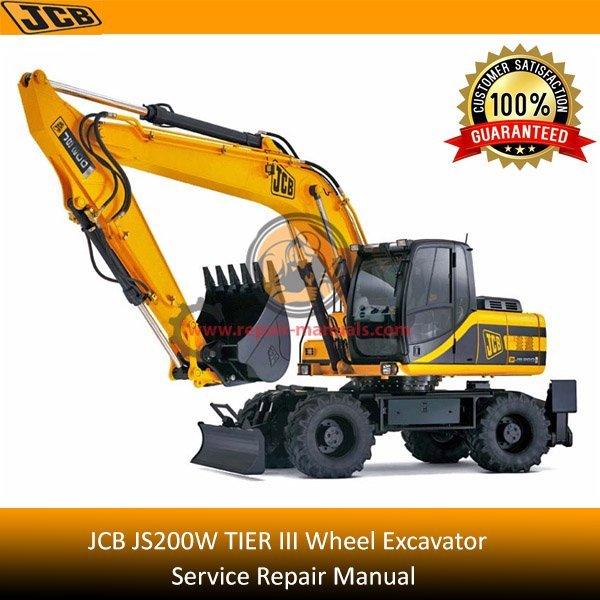 Service repair manual for JCB JS200W TIER III Wheel Excavator