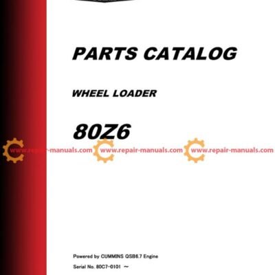 Detailed parts manual for the Kawasaki 80Z6 Wheel Loader