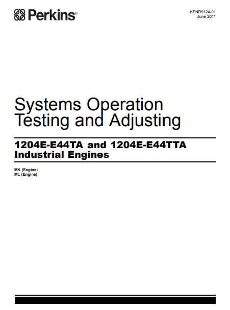 Perkins 1204E-E44TA , 1204E-E44TTA Systems Operation Testing & Adjusting Manual 2 Perkins 1204E-E44TA , 1204E-E44TTA Systems Operation Testing & Adjusting Manual - Image 2