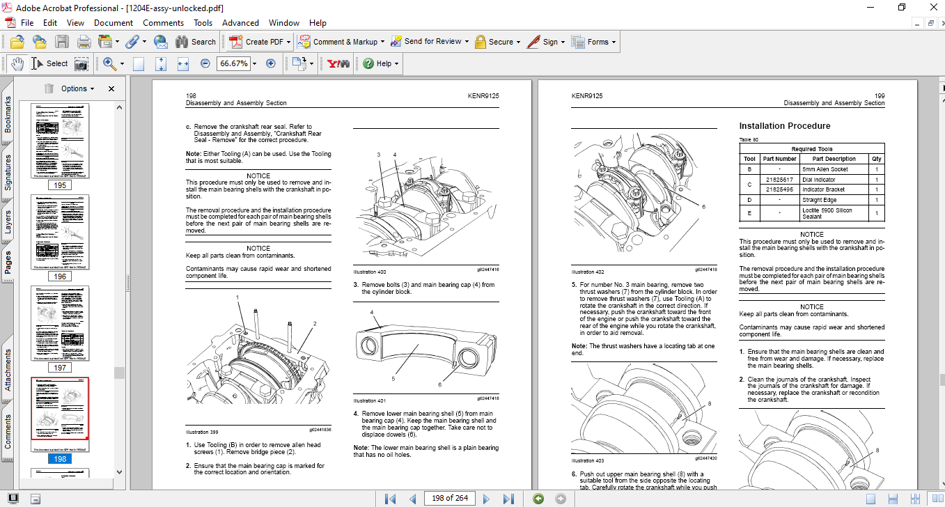 Perkins 1204E-E44TA , 1204E-E44TTA Disassembly & Assembly Manual 5 Perkins 1204E-E44TA , 1204E-E44TTA Disassembly & Assembly Manual - Image 5