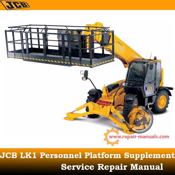 maintenance professional inspecting a personnel platform forklift
