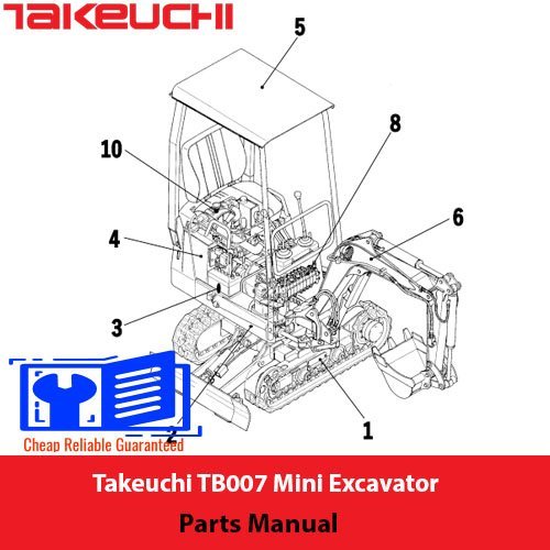 Takeuchi TB007 Mini Excavator Parts Manual