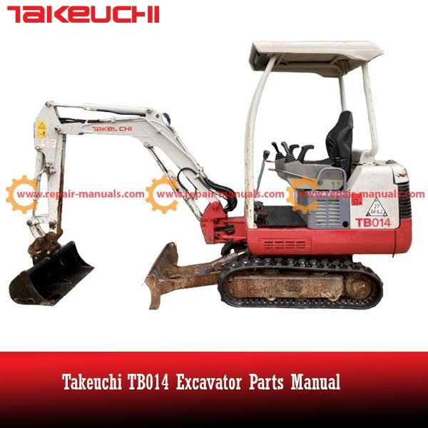 Parts manual for Takeuchi TB014 excavator