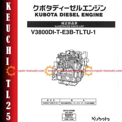Comprehensive parts manual for Takeuchi TL250 Skid Steer
