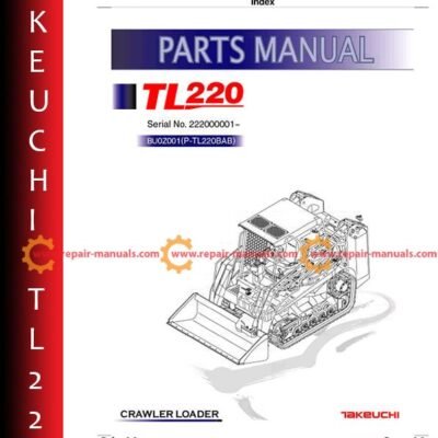 Comprehensive parts manual for Takeuchi TL220 Skid Steer