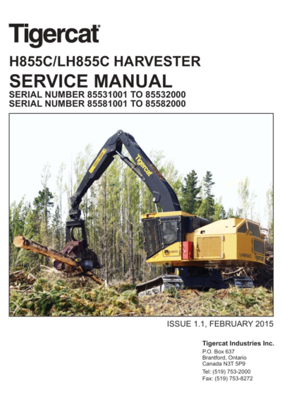 Tigercat H855C  Harvester Service Repair Manual - Image 2