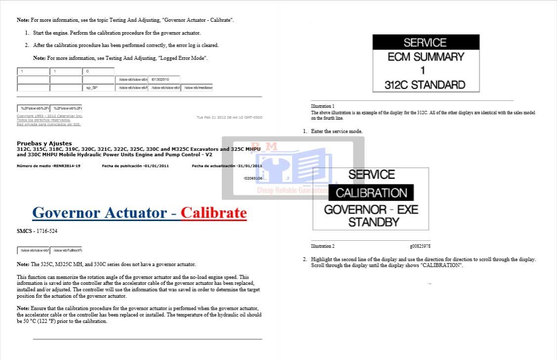 Caterpillar 312C to 330C Excavator - Service Mode Training 3 Caterpillar 312C to 330C Excavator - Service Mode Training - Image 3