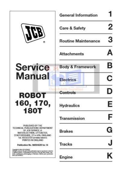 JCB ROBOT 160, 170, 180T Service Repair Manual - Image 2