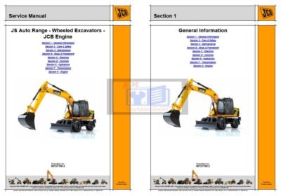 JCB JS Auto Range - Wheeled Excavators Service Repair Manual - Image 2