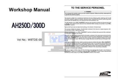 Hitachi AH250D , AH300D Articulated Dump Workshop Manual - Image 2