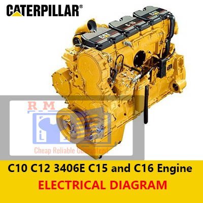 Caterpillar C10 C12 3406E C15 and C16 Highway Engine Electrical System Diagram