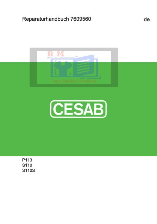 CESAB Forklift P113 S110 S110S Workshop Service Manual 2 CESAB Forklift P113 S110 S110S Workshop Service Manual - Image 2