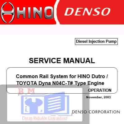 Common Rail System for HINO Dutro Service Manual
