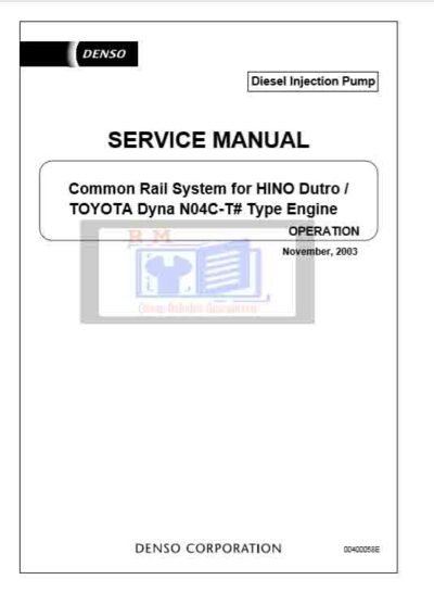 Common Rail System for HINO Dutro Service Manual - Image 2