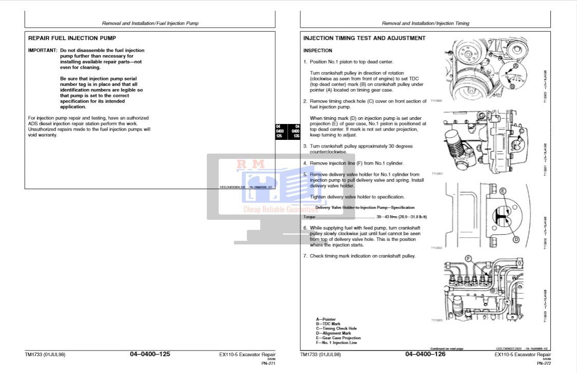 Hitachi EX110-5 Excavator Technical Repair Manual 4 Hitachi EX110-5 Excavator Technical Repair Manual - Image 4