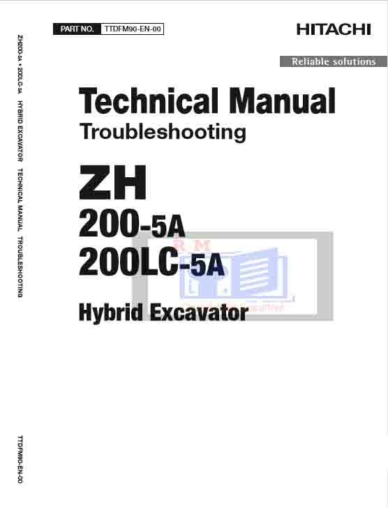 Hitachi ZH200-5A ZH200LC-5A Technical Troubleshooting Manual 2 Hitachi ZH200-5A ZH200LC-5A Technical Troubleshooting Manual - Image 2