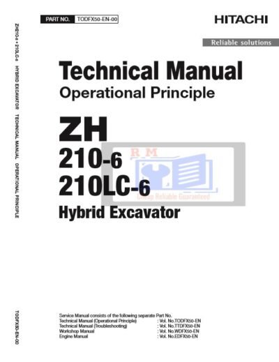 Hitachi ZH210-6 ZH210LC-6 Hybrid Excavator Technical Manual Operational Principles - Image 2