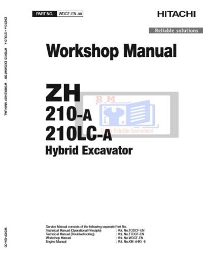 Hitachi ZH210-A ZH210LC-A Excavator Manuals Collection - Image 3