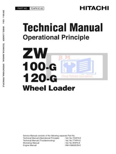 Hitachi ZW 100-120 G Wheel Loader Technical Manual and Diagrams - Image 2