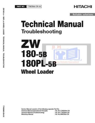 Hitachi ZW180-5B Wheel Loader Technical Manuals - Image 2
