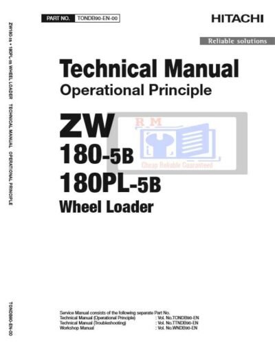 Hitachi ZW180-5B Wheel Loader Technical Manuals - Image 3