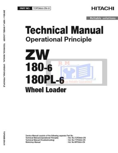 Hitachi ZW180-6 , ZW180PL-6 Wheel Loader Technical Manuals - Image 3