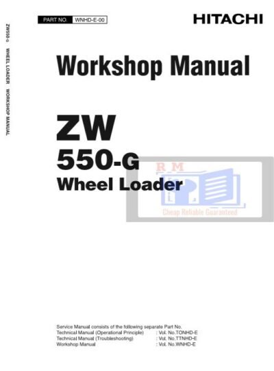 Hitachi ZW550-G Wheel Loader Workshop Manual - Image 2