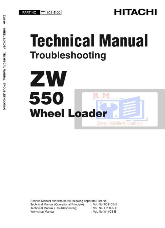 Hitachi ZW550 Wheel Loader Technical Manuals 2 Hitachi ZW550 Wheel Loader Technical Manuals - Image 2