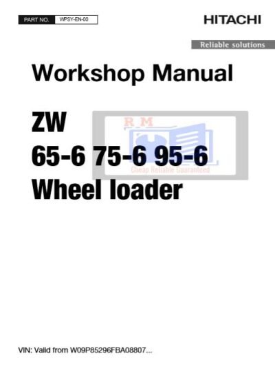 Hitachi ZW65-6, ZW75-6, ZW95-6 Wheel Loader Workshop Manual - Image 2