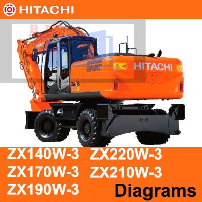 Hitachi ZX140W-3, ZX170W-3, ZX190W-3, ZX210W-3, ZX220W-3 Diagrams