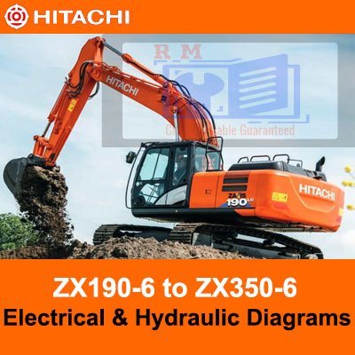 Hitachi ZX190-6 to ZX350-6 Electrical and Hydraulic Diagrams