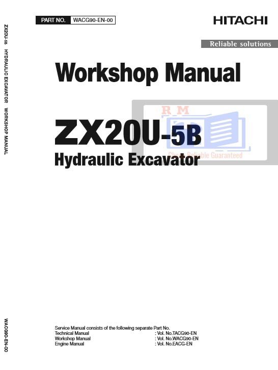 Hitachi ZX20U-5B Excavator Workshop Manual 2 Hitachi ZX20U-5B Excavator Workshop Manual - Image 2