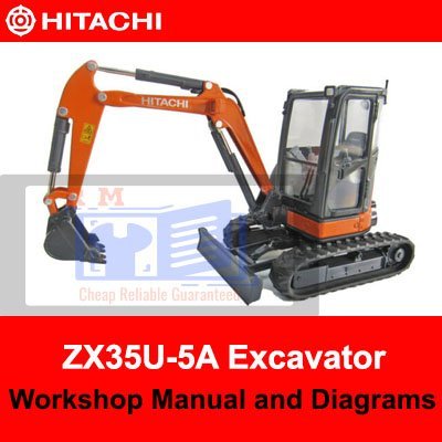 Hitachi ZX35U-5A Excavator Workshop Manual and Diagrams