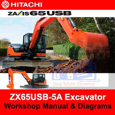 Hitachi ZX65USB-5A Excavator Workshop Manual and Diagrams