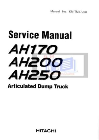 Hitachi AH170 AH200 AH250 Articulated Dump Workshop Manual - Image 2