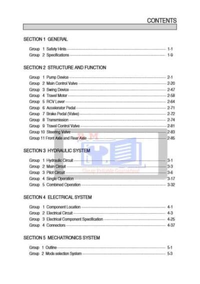 Hyundai HW140 Wheel Excavator Workshop Repair Manual - Image 2