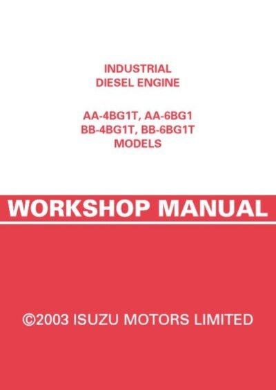 Isuzu AA-4BG1T, AA-6BG1 BB-4BG1T, BB-6BG1T DIESEL ENGINE Workshop Manual - Image 2