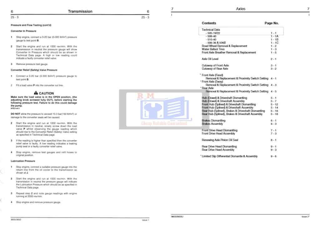 JCB 500 Series Loadall Service Repair Manual 6 JCB 500 Series Loadall Service Repair Manual - Image 6