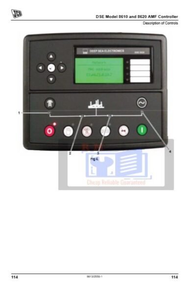 JCB Generator Control Panel Service Repair Manual - Image 3