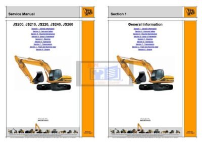JCB Excavator JS200, JS210, JS220, JS240, JS260 Service Repair Manual - Image 2